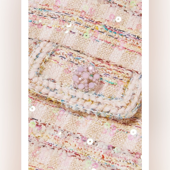 Self-Portrait Cropped Boucle Tweed jacket - Picture 4 of 6